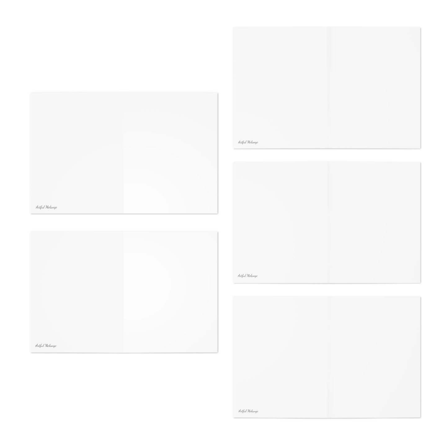 Regal Radiance: Opulent Christmas Greeting Cards (5-Pack)