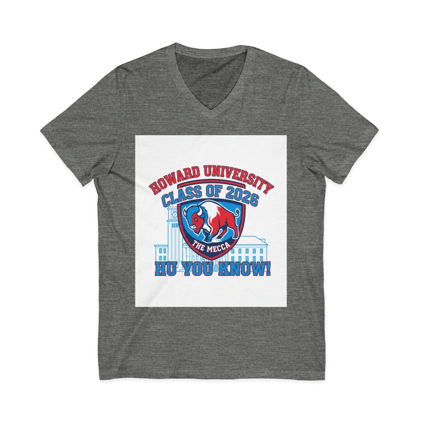 Howard University Class of 2026 Unisex V-Neck T-Shirt | The Mecca Incoming Class Tee