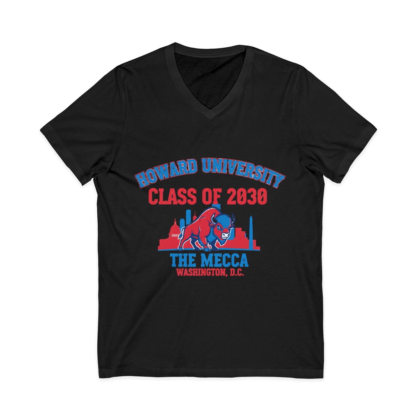 Howard University Class of 2030 Unisex V-Neck T-Shirt | The Mecca Incoming Class Tee