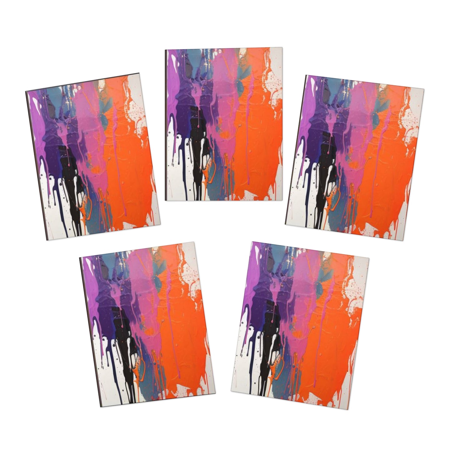 Elegance in Ink:  Abstract Art Note Card Set(5-Pack)