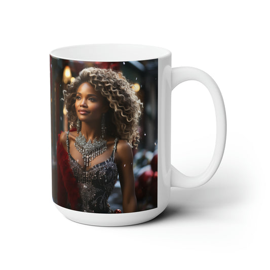Princess Claus White Ceramic Holiday Mug 15oz