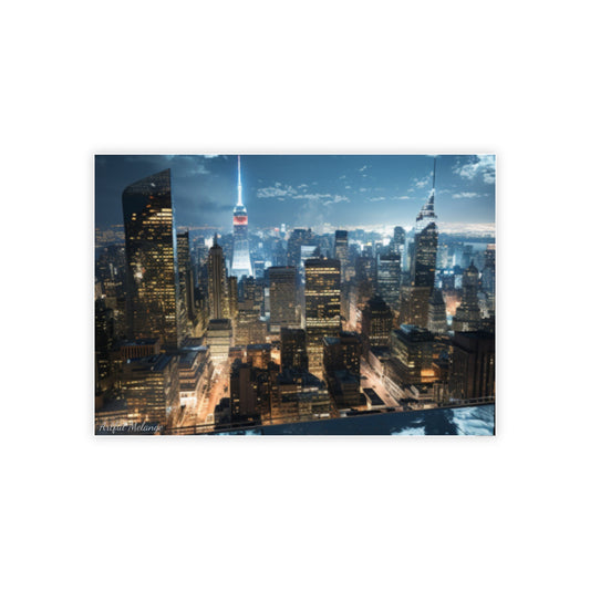 Skyline Vista: Hyper-Realistic 3D Cityscape Posters