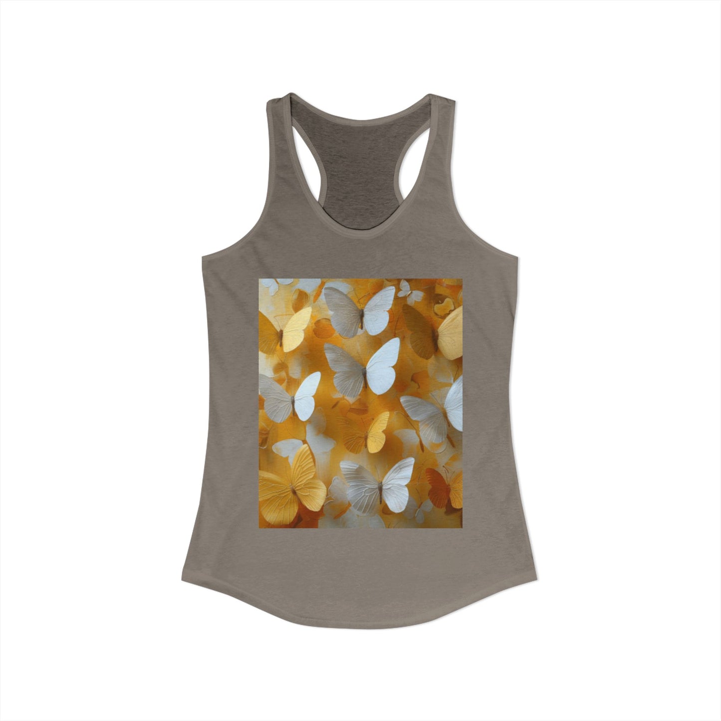 Flutter & Flow | Women's Razorback  T-Shirts with Artistic Butterflies 8