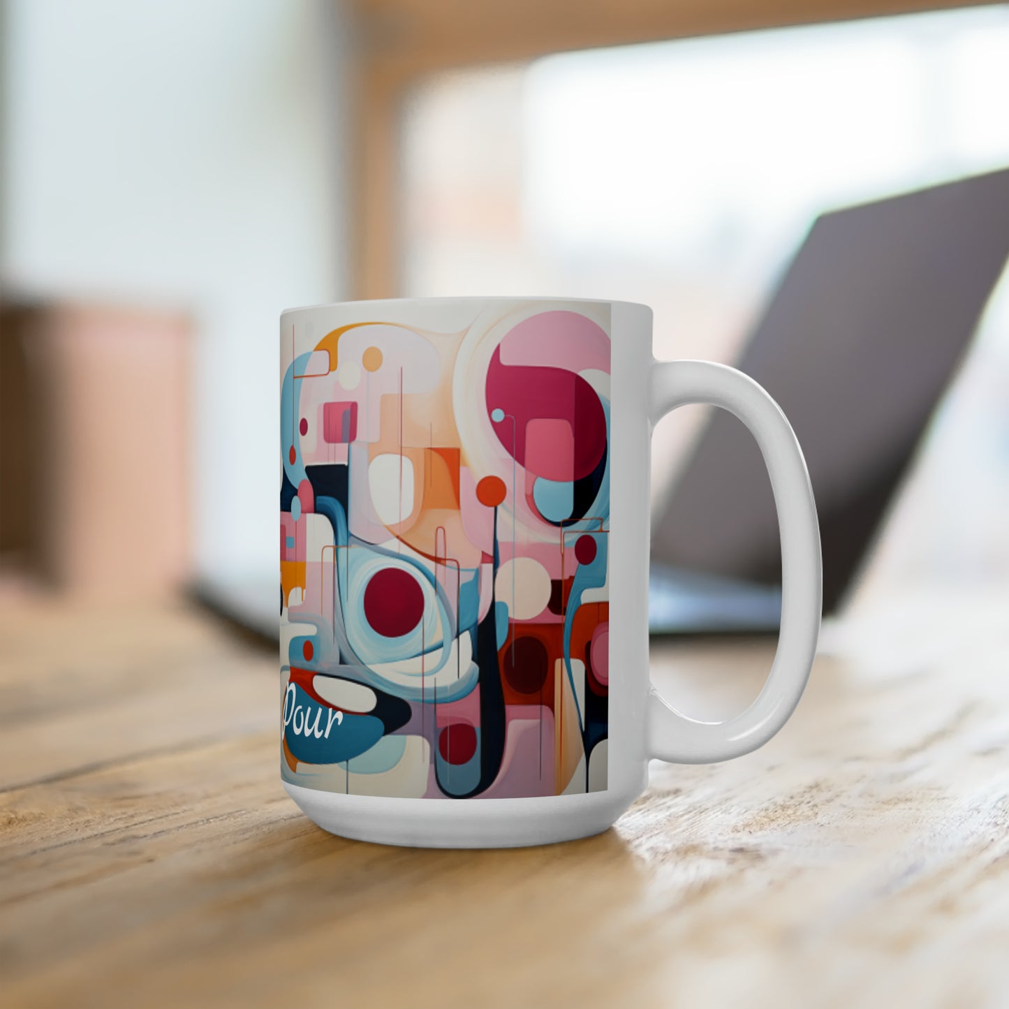 Artsy Pour Ceramic Mug 15oz