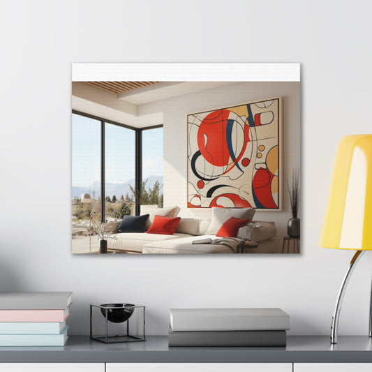 Crimson Elegance: A Symphony of Sophistication Canvas Print