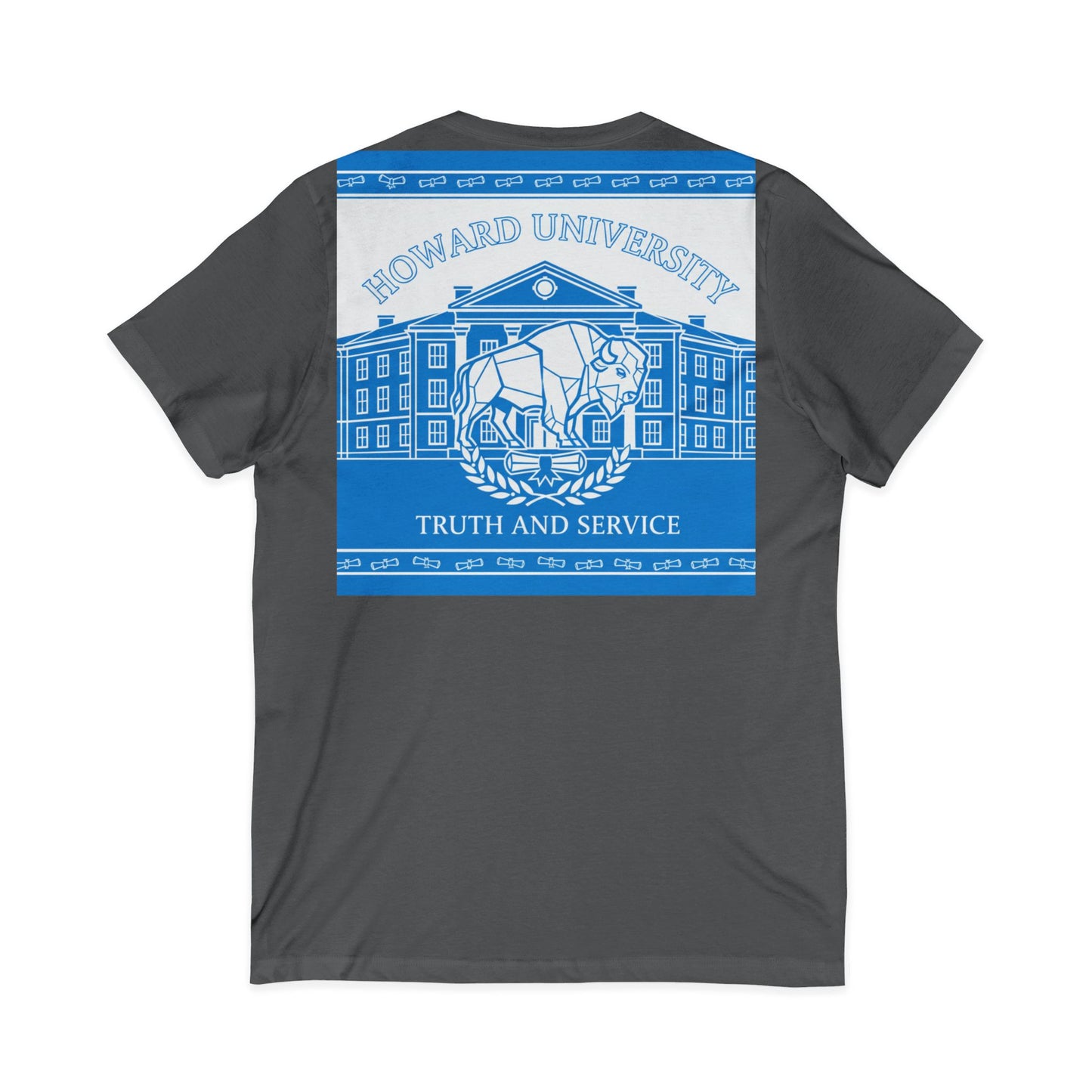 Howard University/ Truth and Service Unisex V-Neck T-Shirt