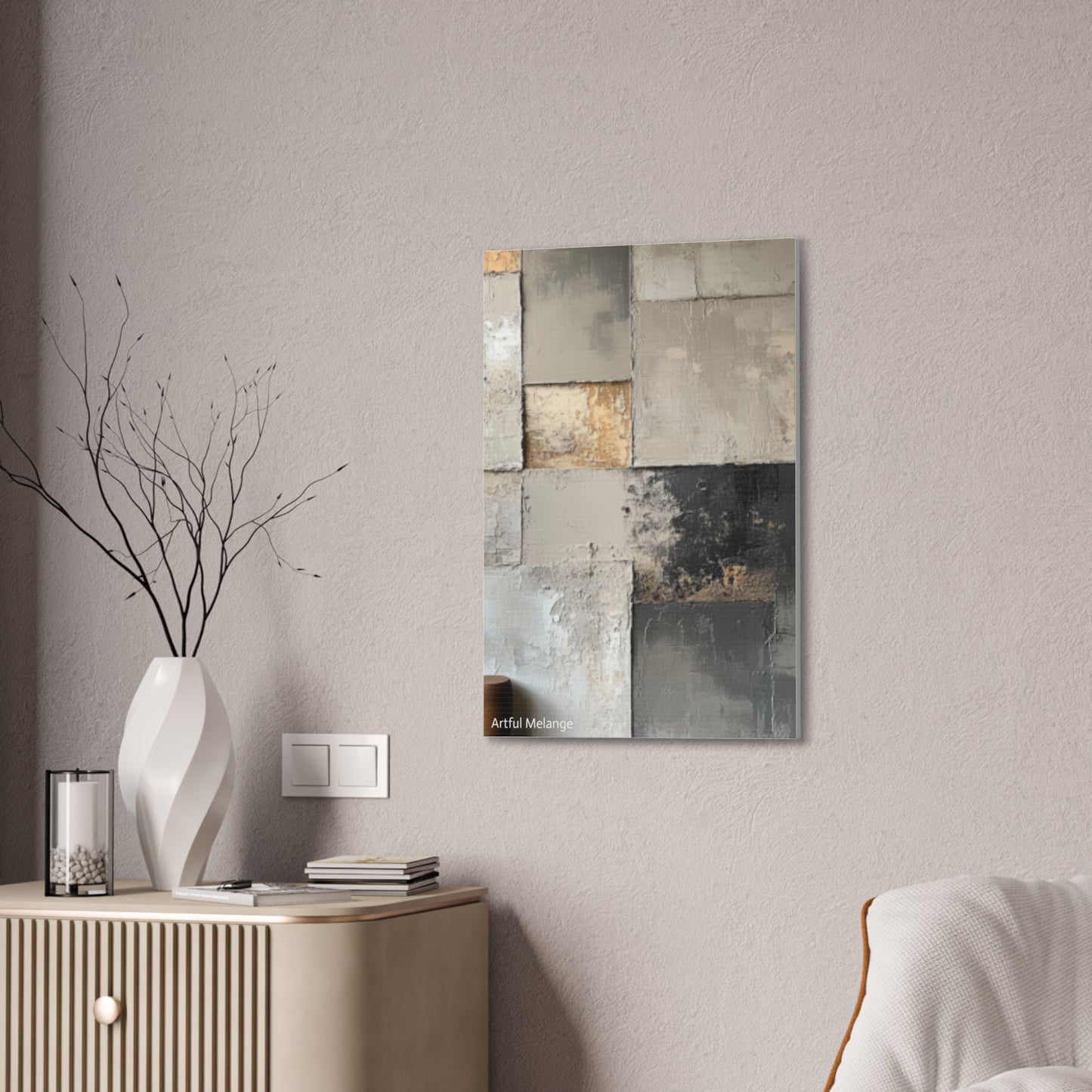 Acrylic Abstract Canvas Print - Richly Textured Artistry