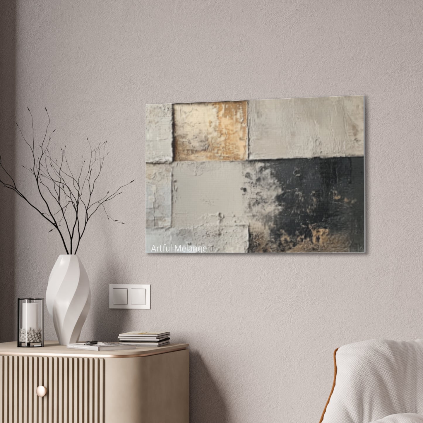 Acrylic Abstract Canvas Print - Richly Textured Artistry