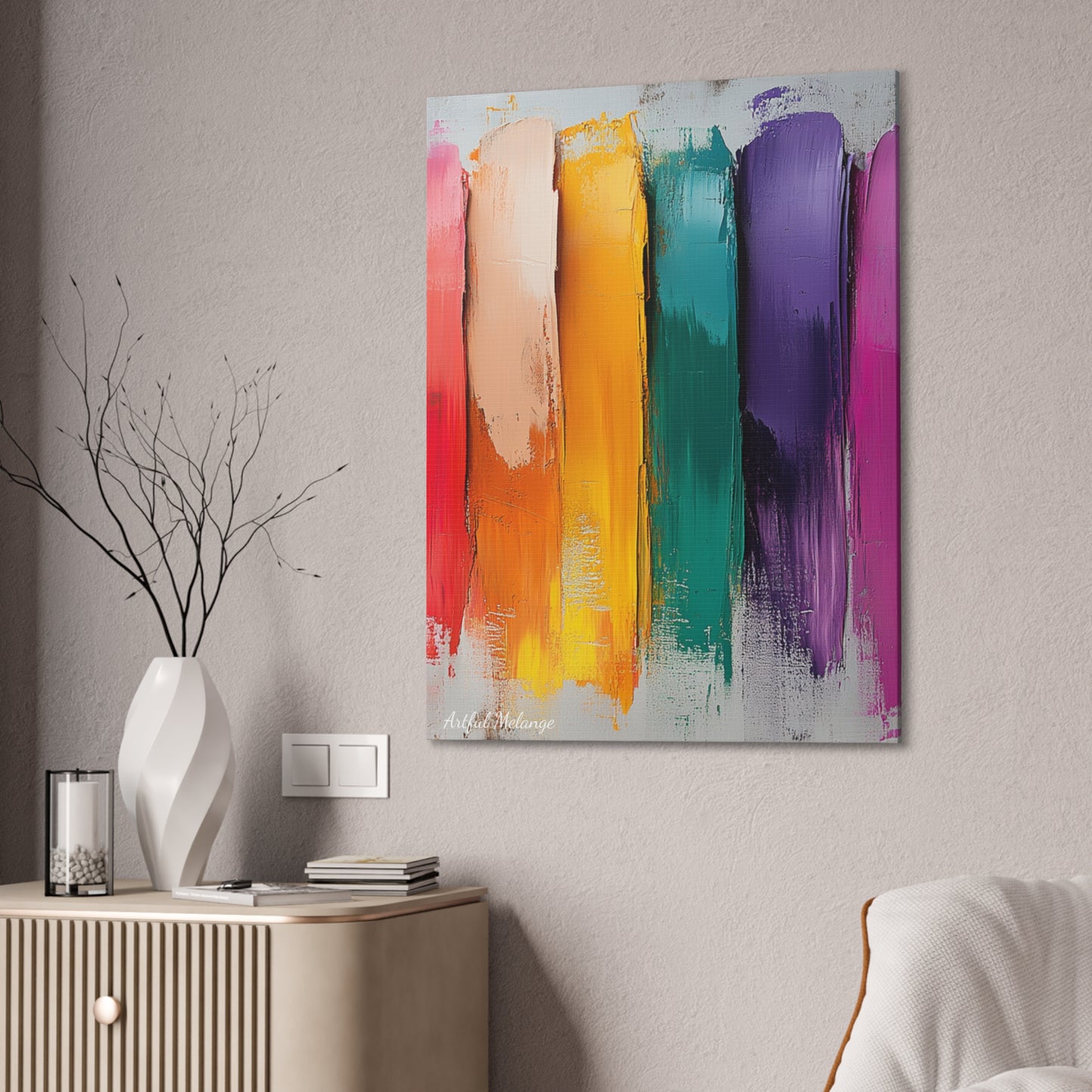 Acrylic Abstract Canvas Print - Richly Textured Artistry