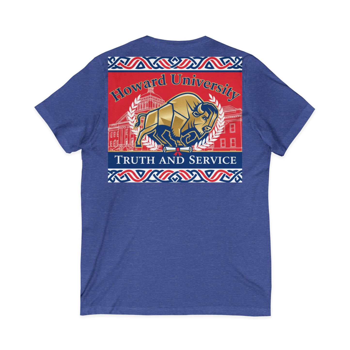 Howard University/ Truth and Service Unisex V-Neck T-Shirt