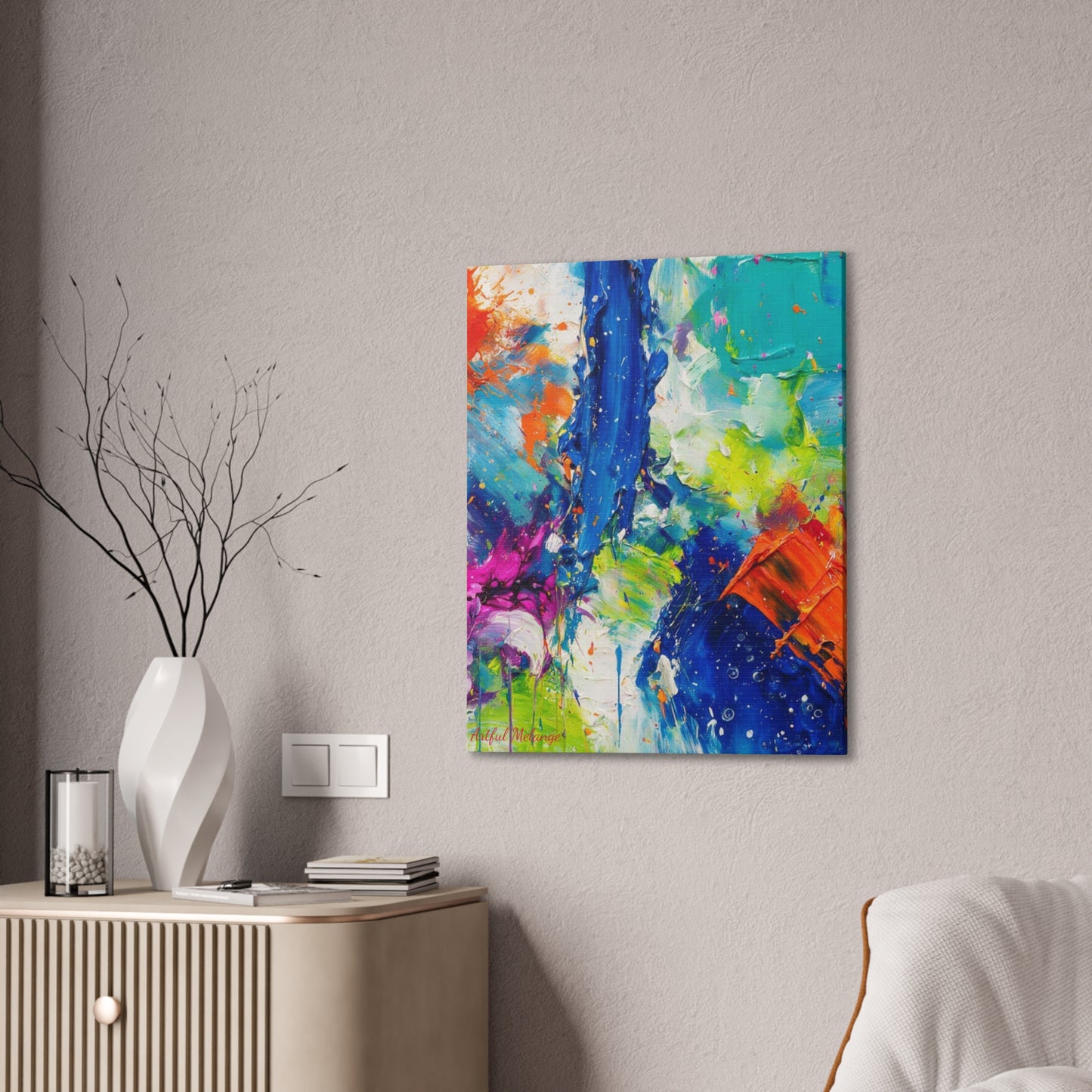 Acrylic Abstract Canvas Print - Richly Textured Artistry