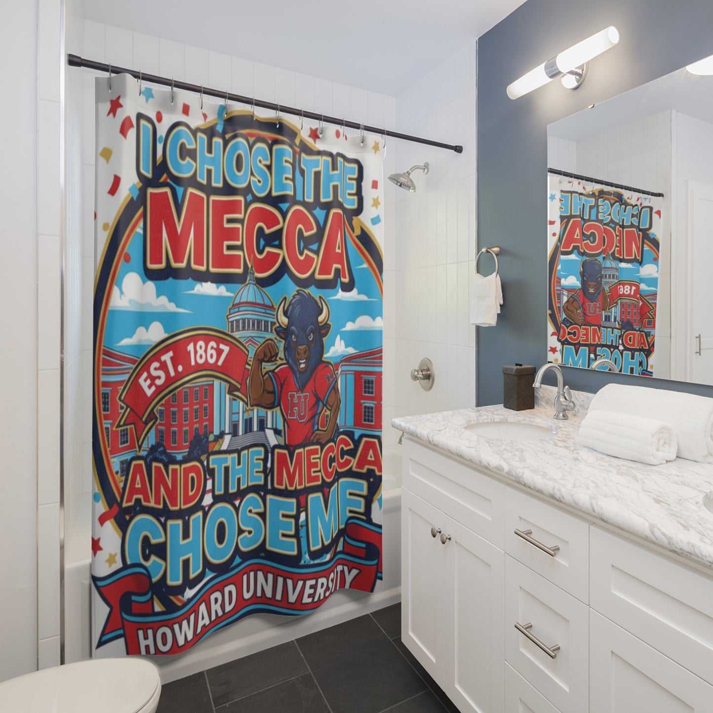 I Chose the Mecca and the Mecca Chose me Shower Curtain 3