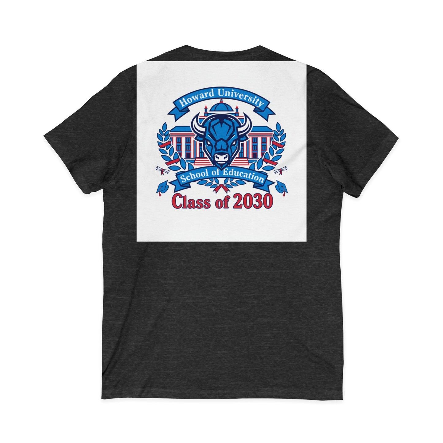 Howard University Class of 2030 Unisex V-Neck T-Shirt | The Mecca Incoming Class Tee