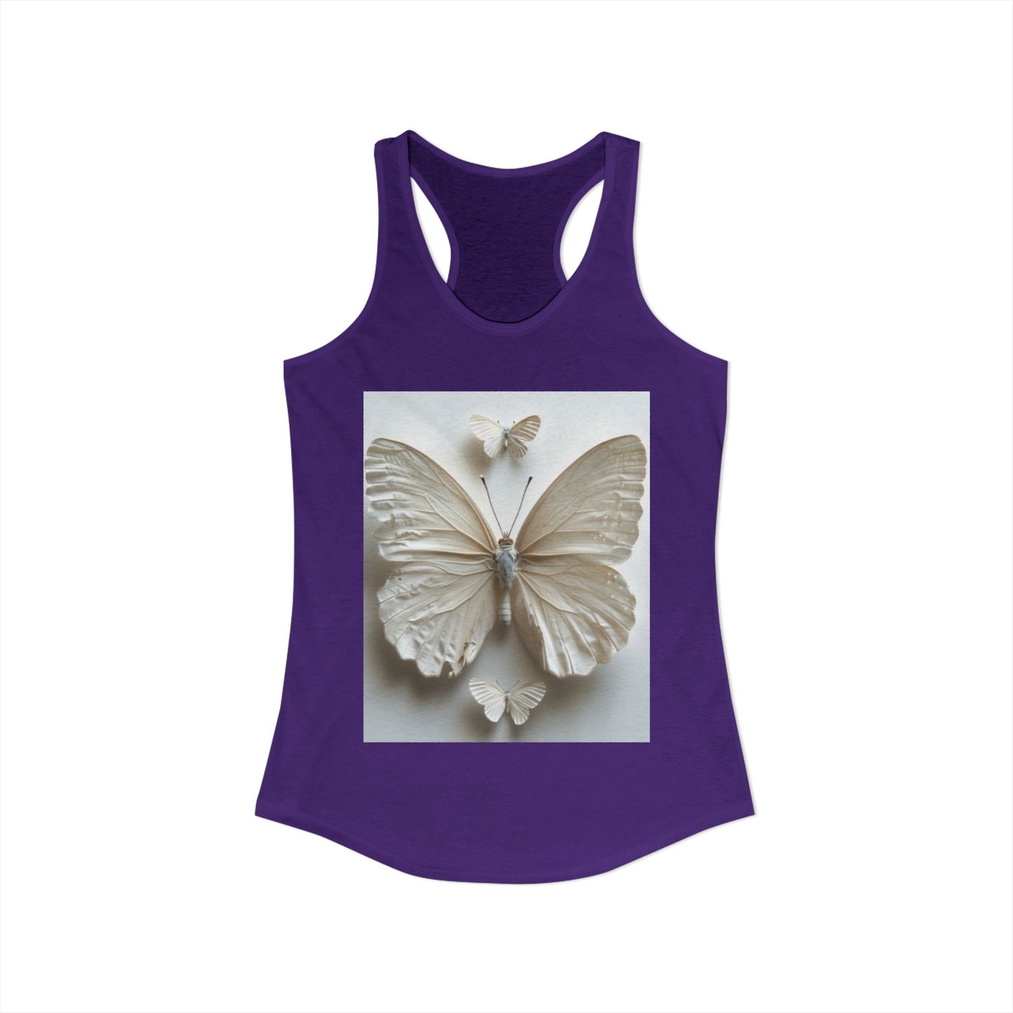 Flutter & Flow | Women's Razorback White T-Shirts with Artistic Butterflies 1