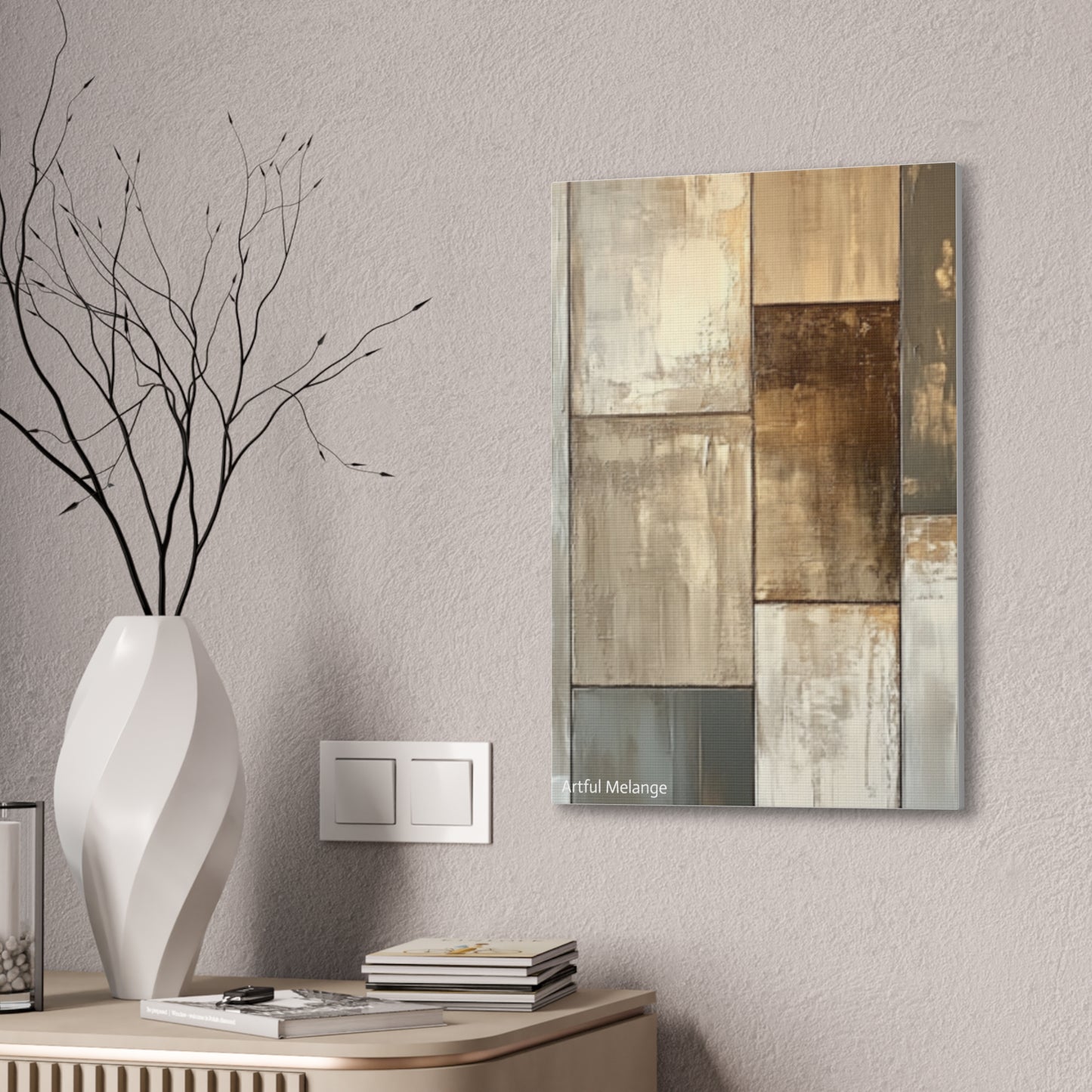 Acrylic Abstract Canvas Print - Richly Textured Artistry