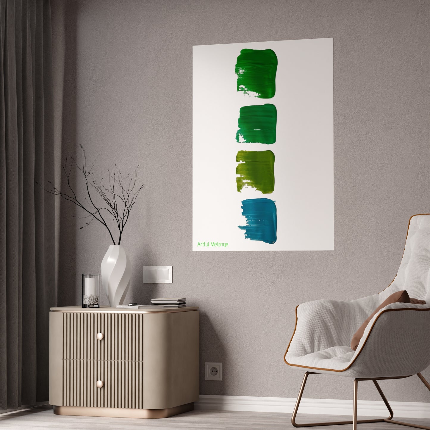 Gleaming Acrylic Abstract Poster: A Spectrum of Colorful Elegance