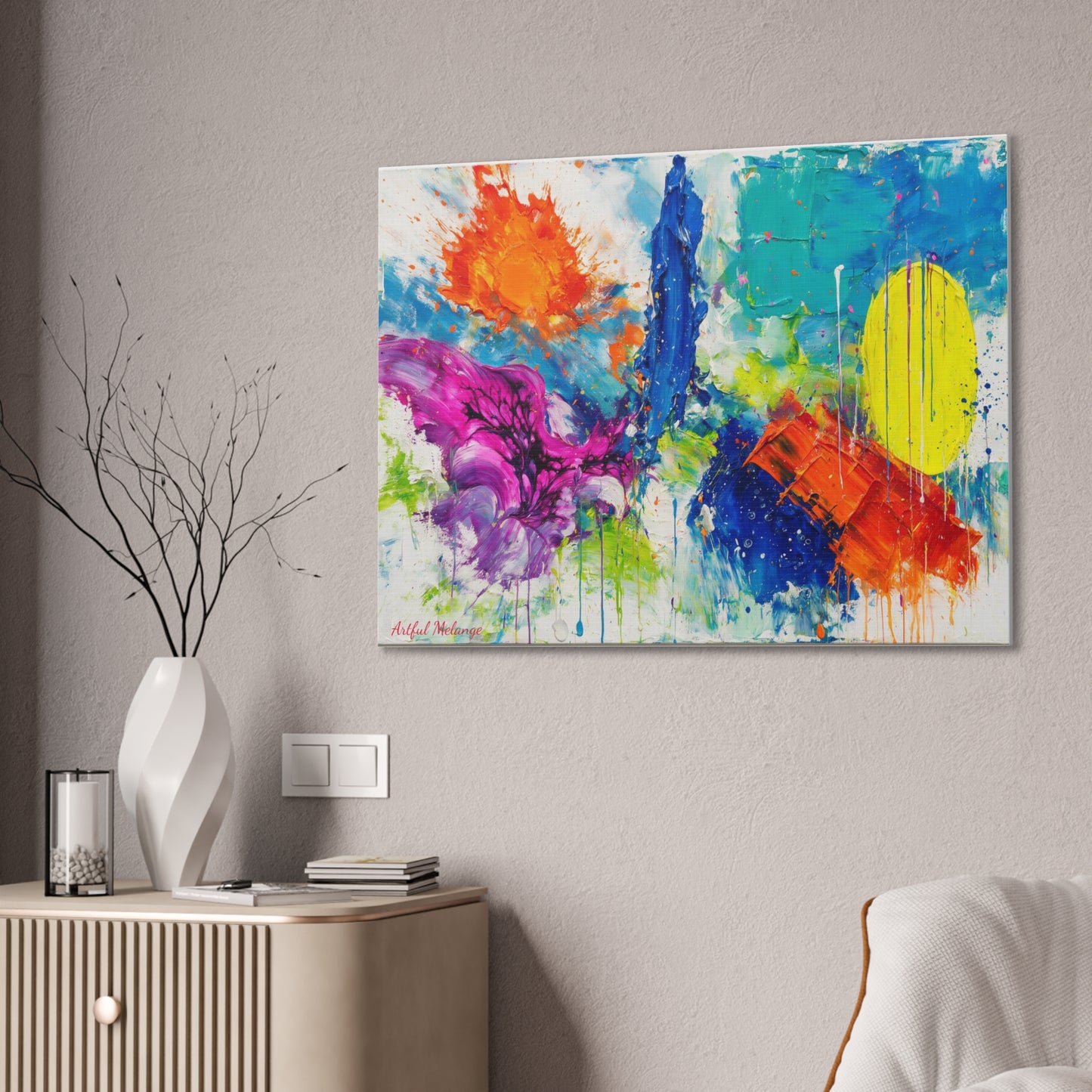 Acrylic Abstract Canvas Print - Richly Textured Artistry