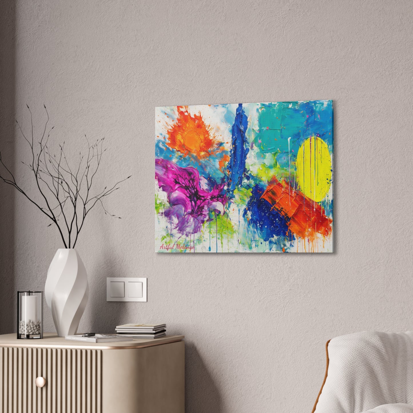 Acrylic Abstract Canvas Print - Richly Textured Artistry