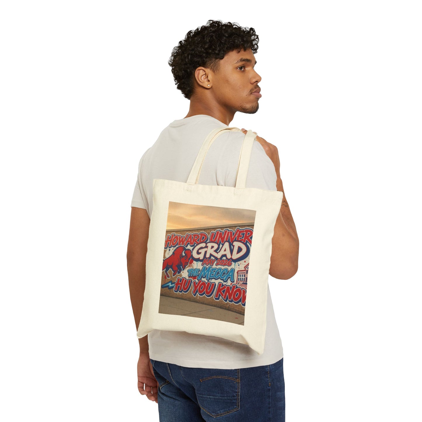 Howard University Grad Cotton Canvas Tote – HU, You Know! Rep your legacy. Carry your culture