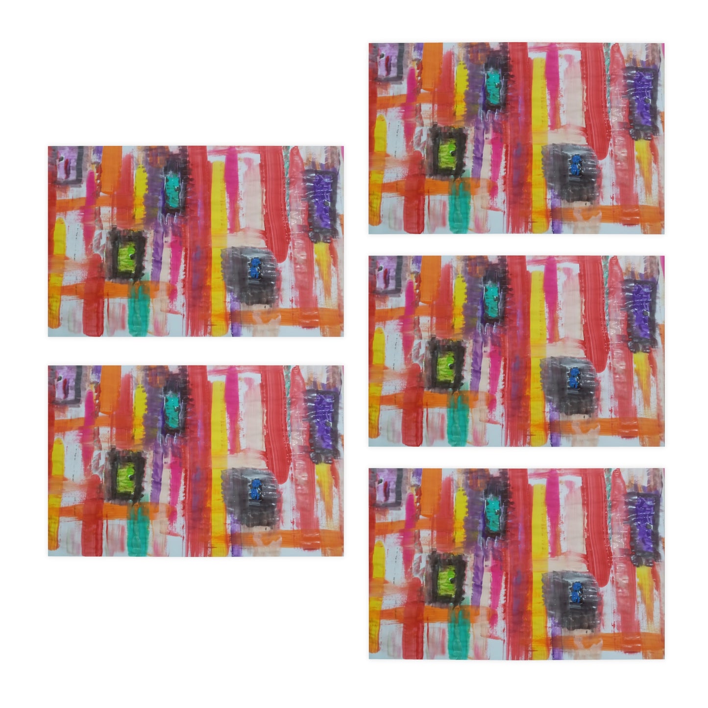 Elegance in Ink:  Abstract Art Note Card Set(5-Pack)