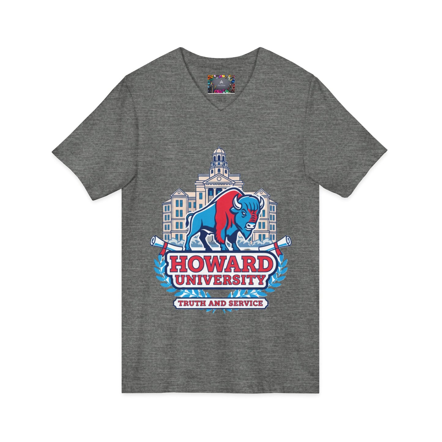 Howard University/ Truth and Service Unisex V-Neck T-Shirt