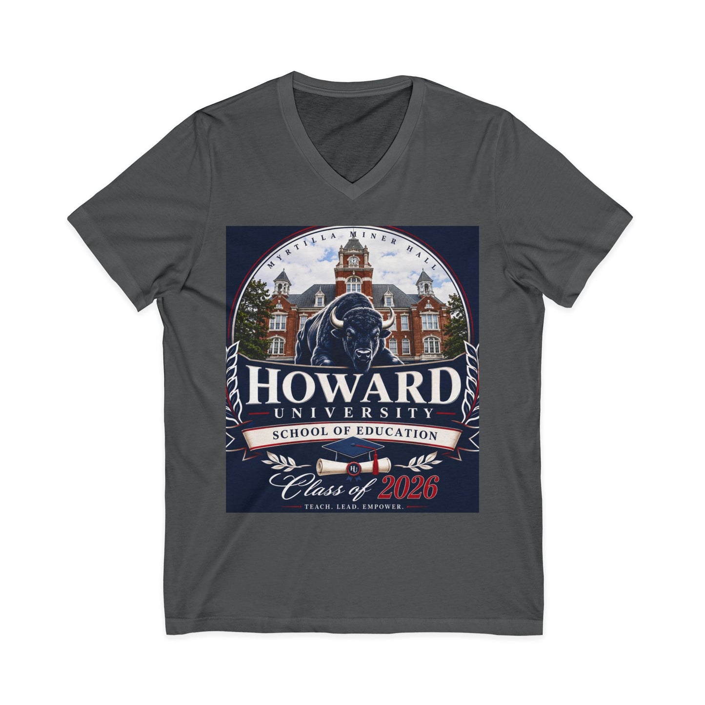Howard University Class of 2026 Unisex V-Neck T-Shirt | The Mecca Incoming Class Tee
