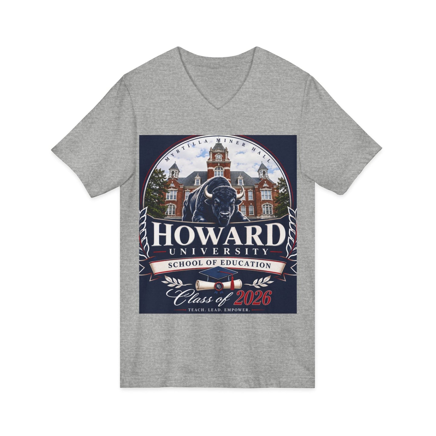 Howard University Class of 2026 Unisex V-Neck T-Shirt | The Mecca Incoming Class Tee