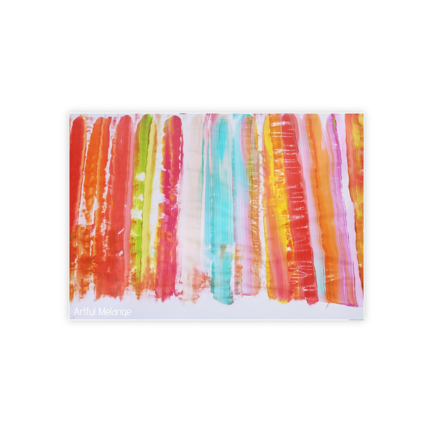 Gleaming Acrylic Abstract Poster: A Spectrum of Colorful Elegance