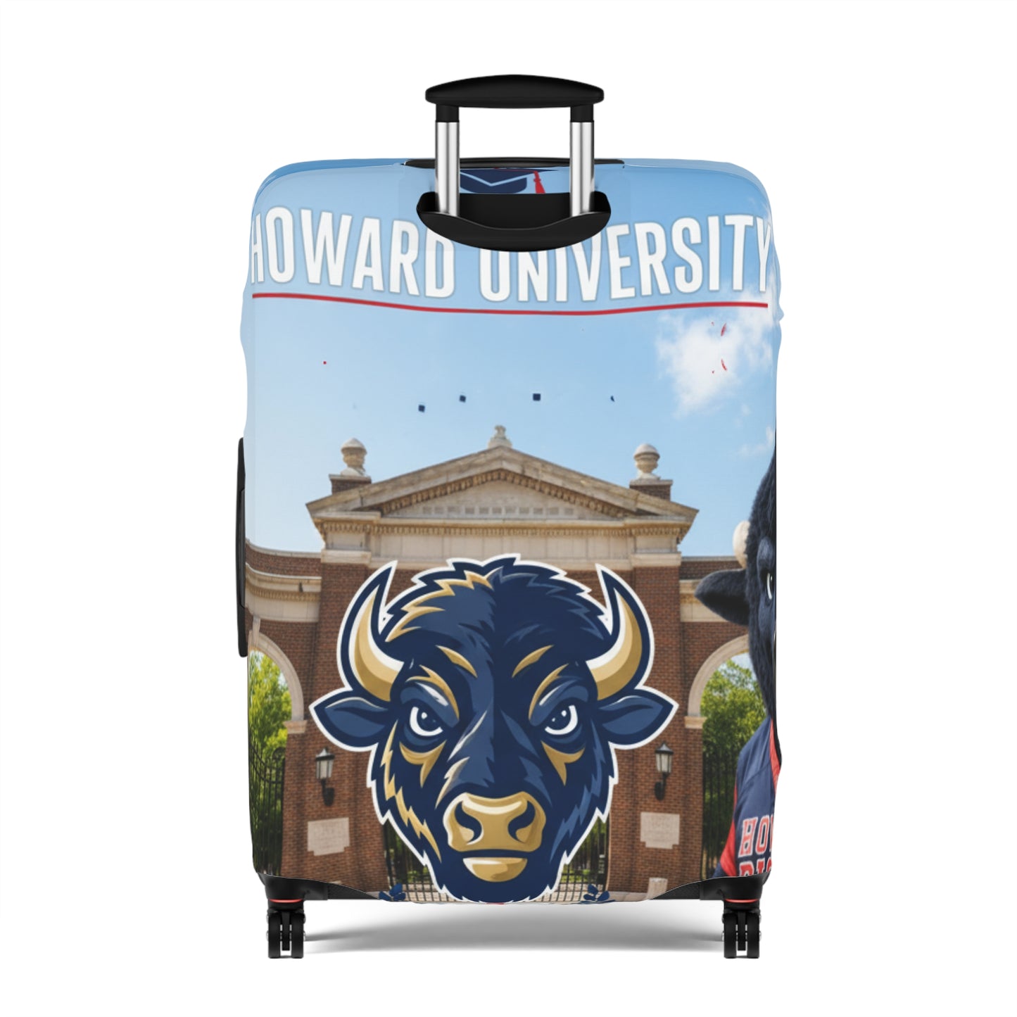 Howard University Bison Mascot Luggage Cover — College Travel Gear