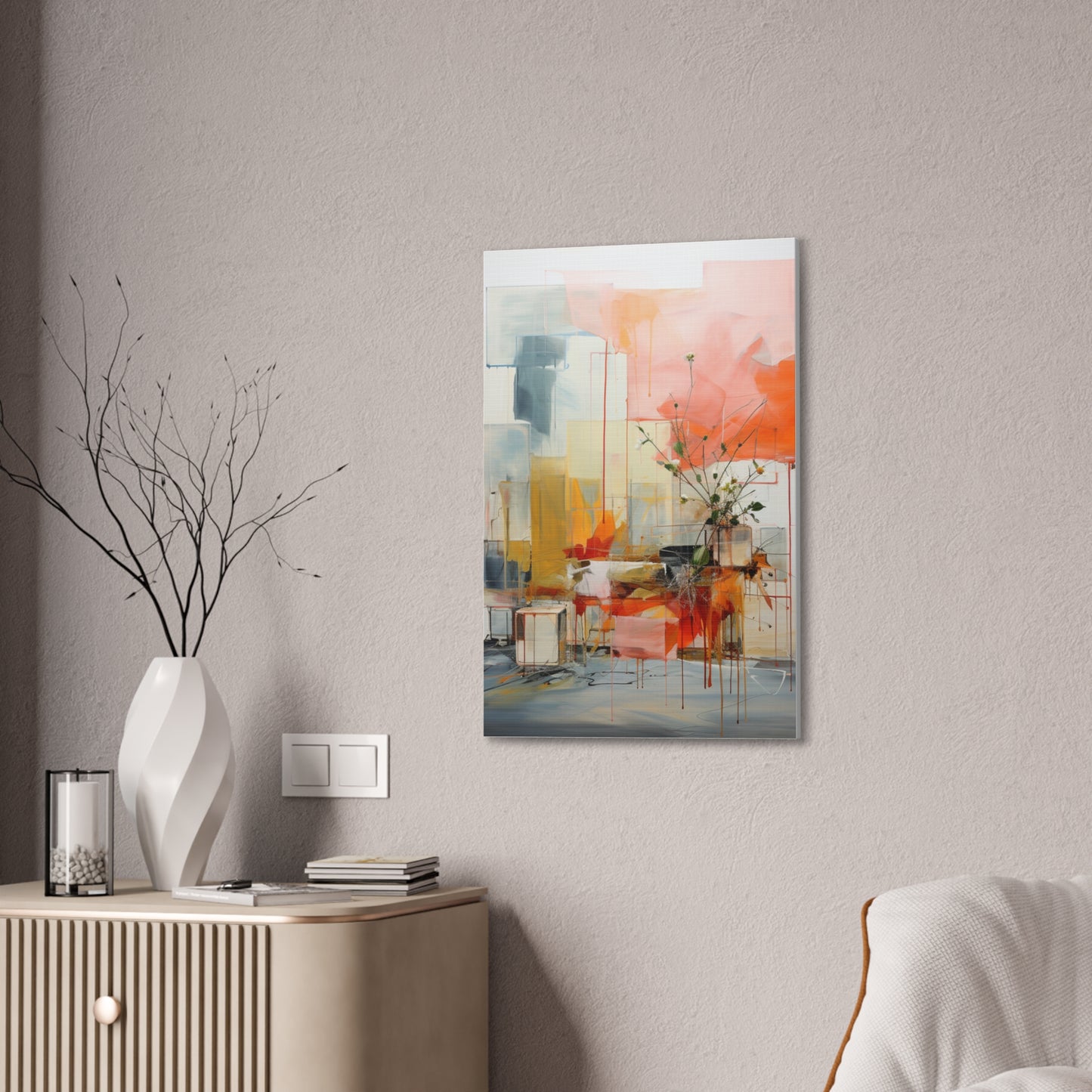 Timeless Elegance: Refined Muted Hues Canvas Print for Sophisticated Living Spaces
