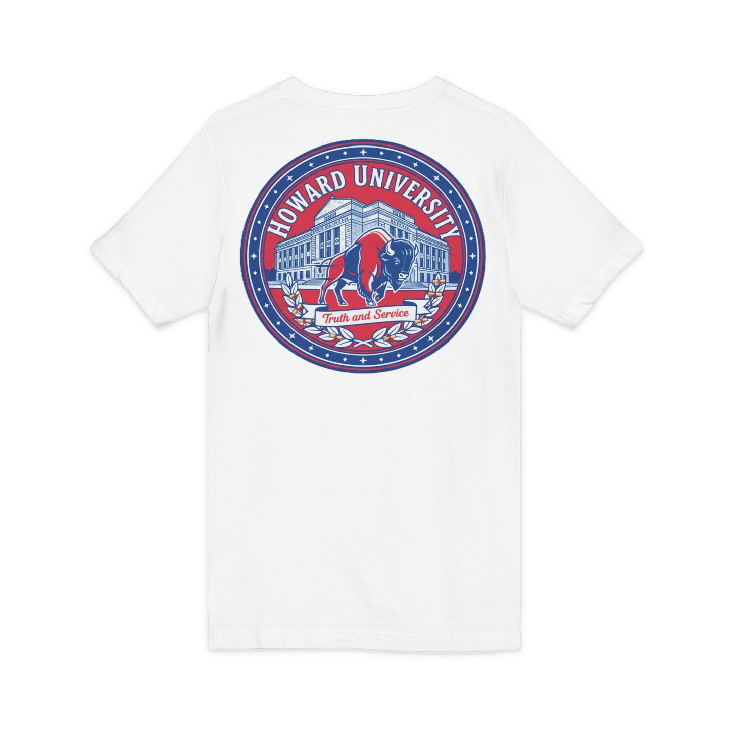 Howard University/ Truth and Service Unisex V-Neck T-Shirt 3