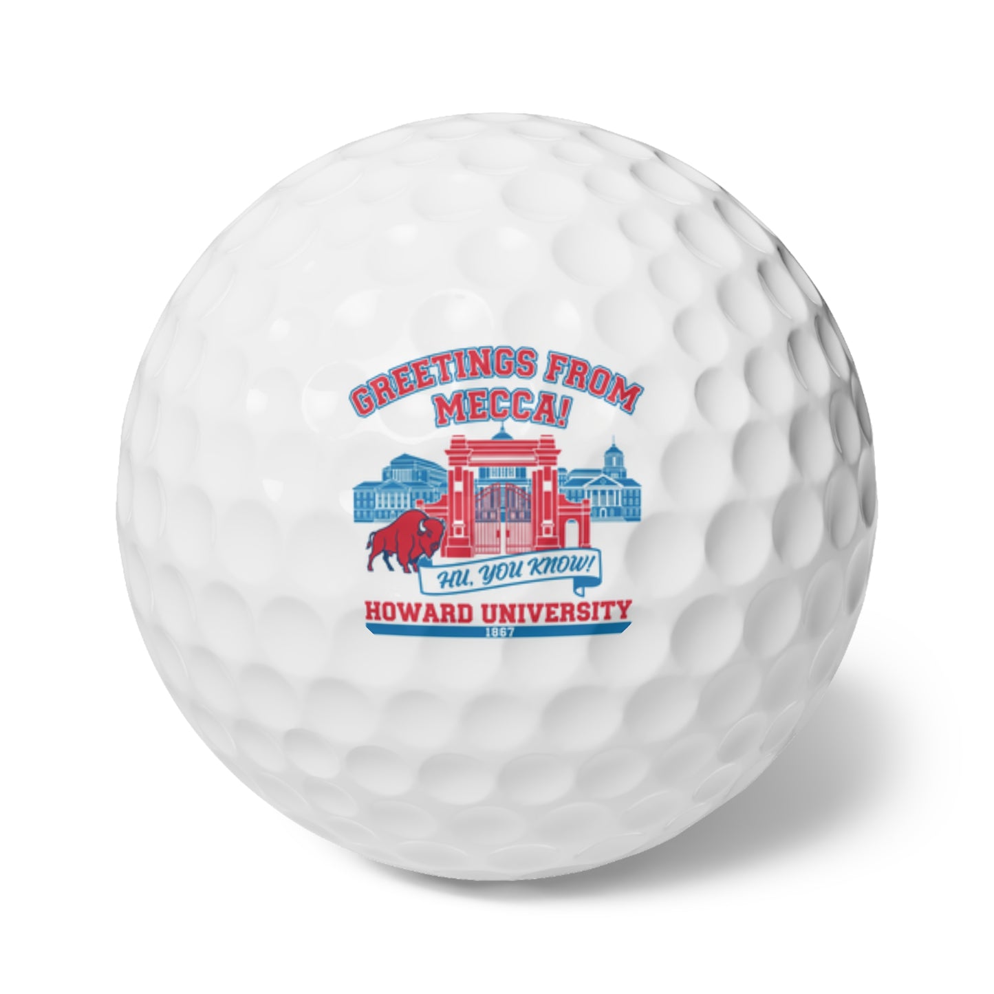 Howard University “The Yard Legacy” Golf Ball Set, 6 pcs 3