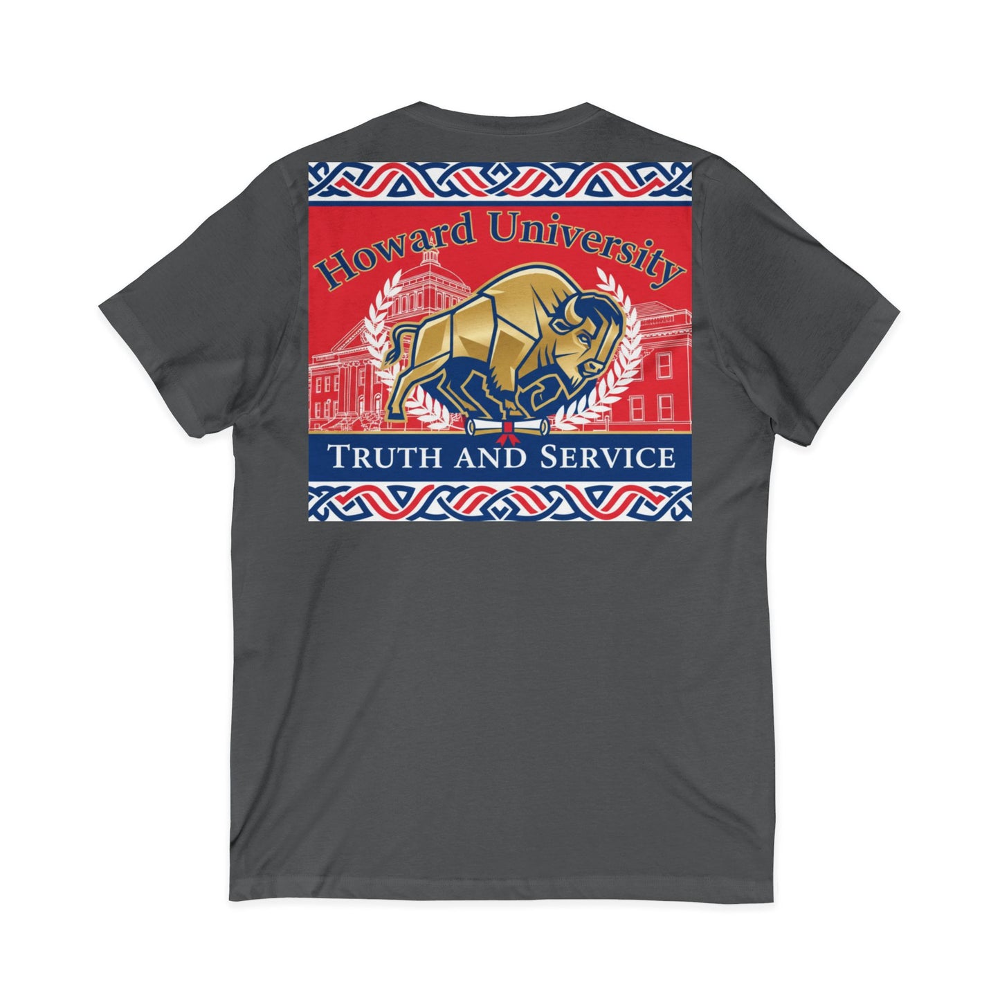 Howard University/ Truth and Service Unisex V-Neck T-Shirt