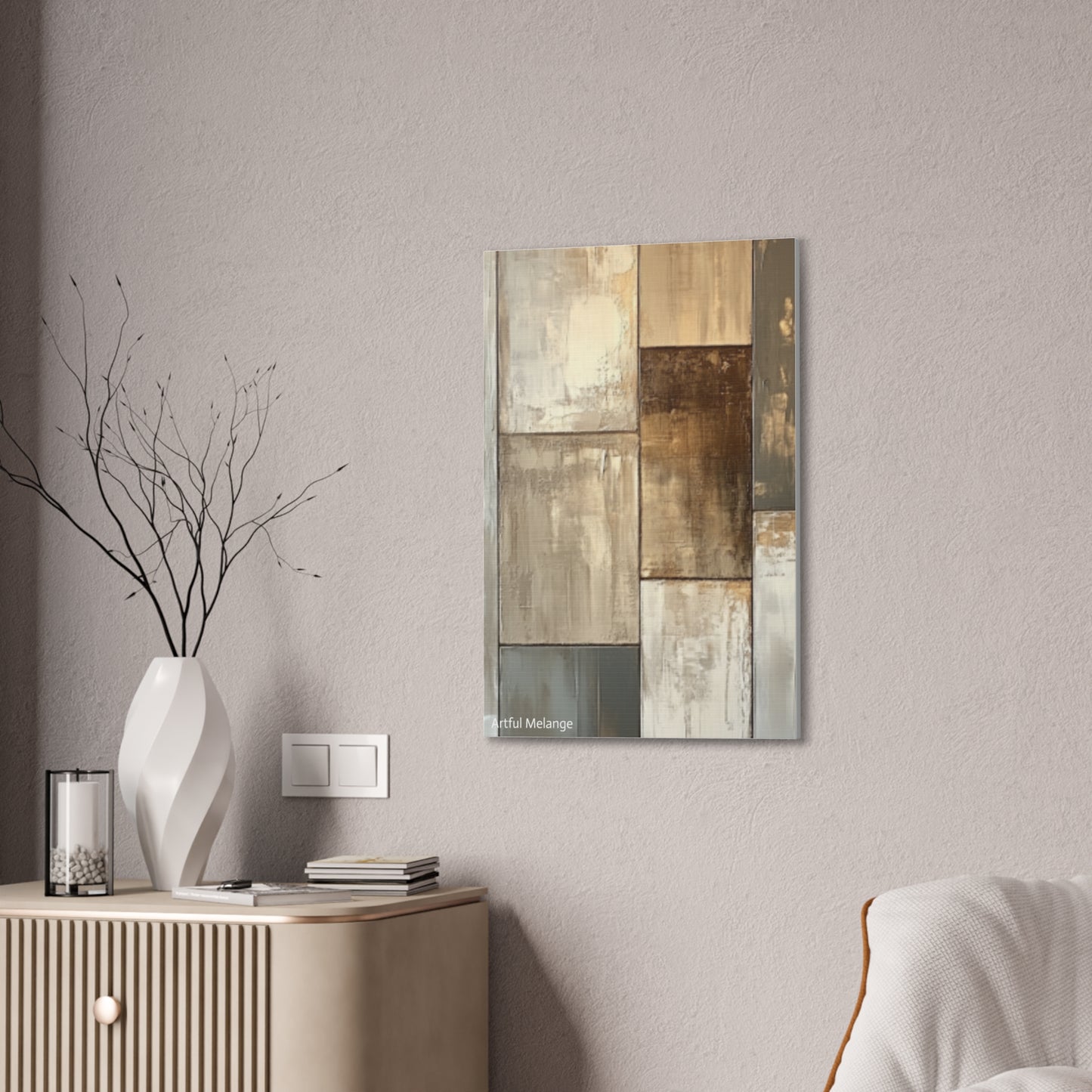 Acrylic Abstract Canvas Print - Richly Textured Artistry