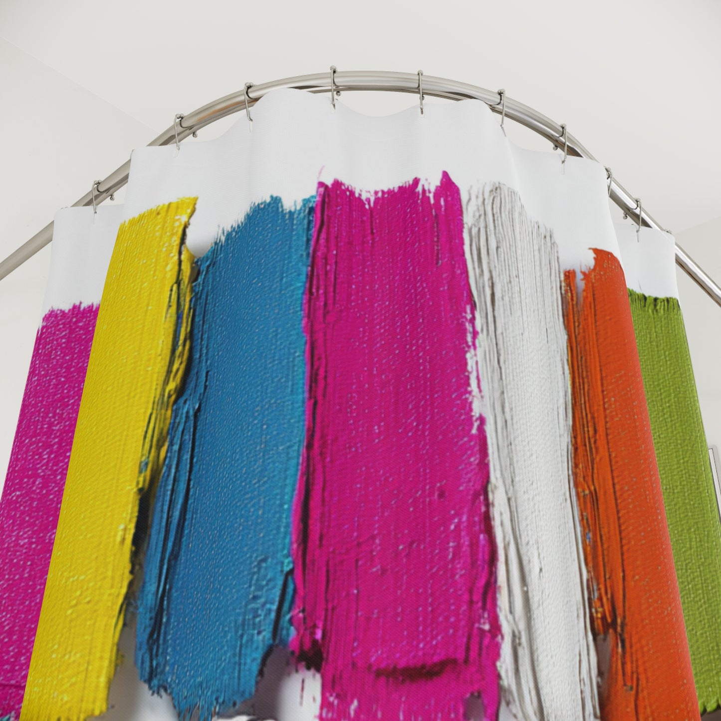 Canvas Cascade: Abstract Acrylic Art Shower Curtain Collection 262