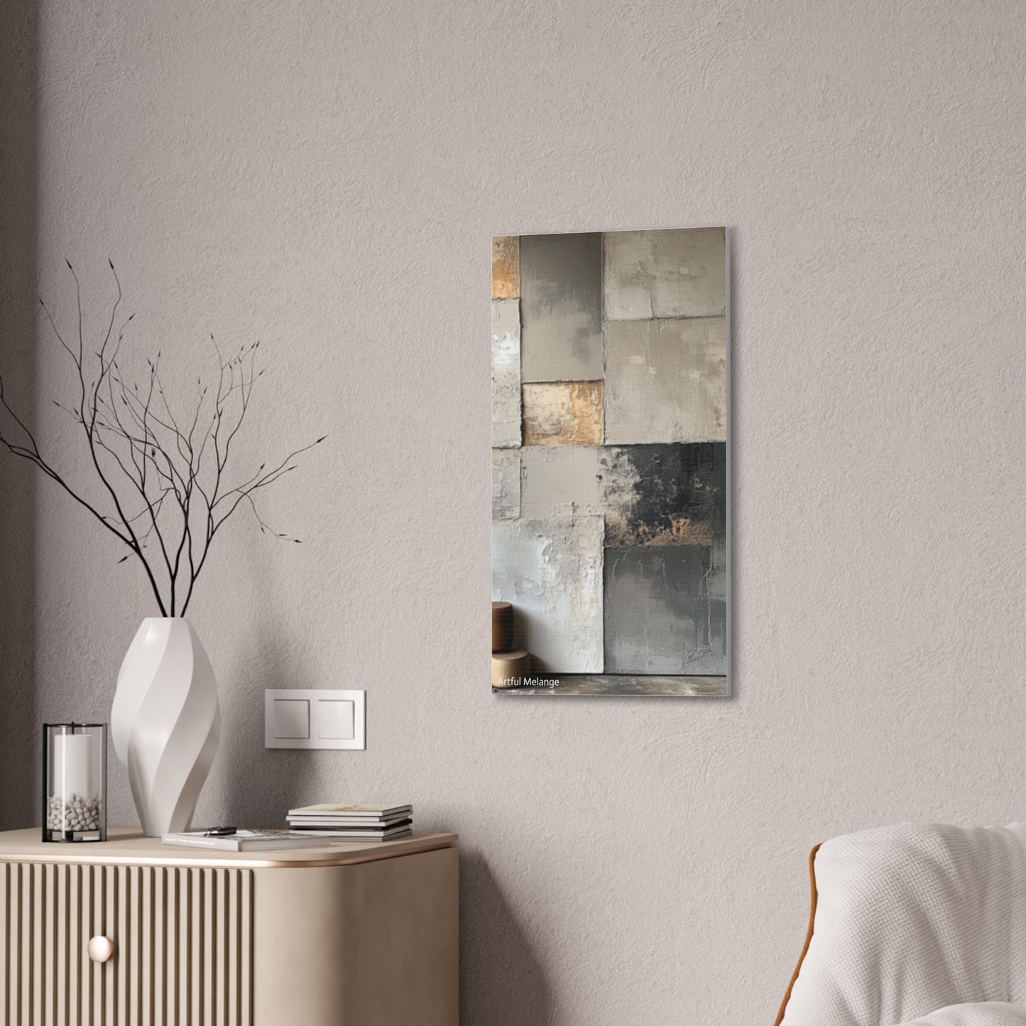 Acrylic Abstract Canvas Print - Richly Textured Artistry