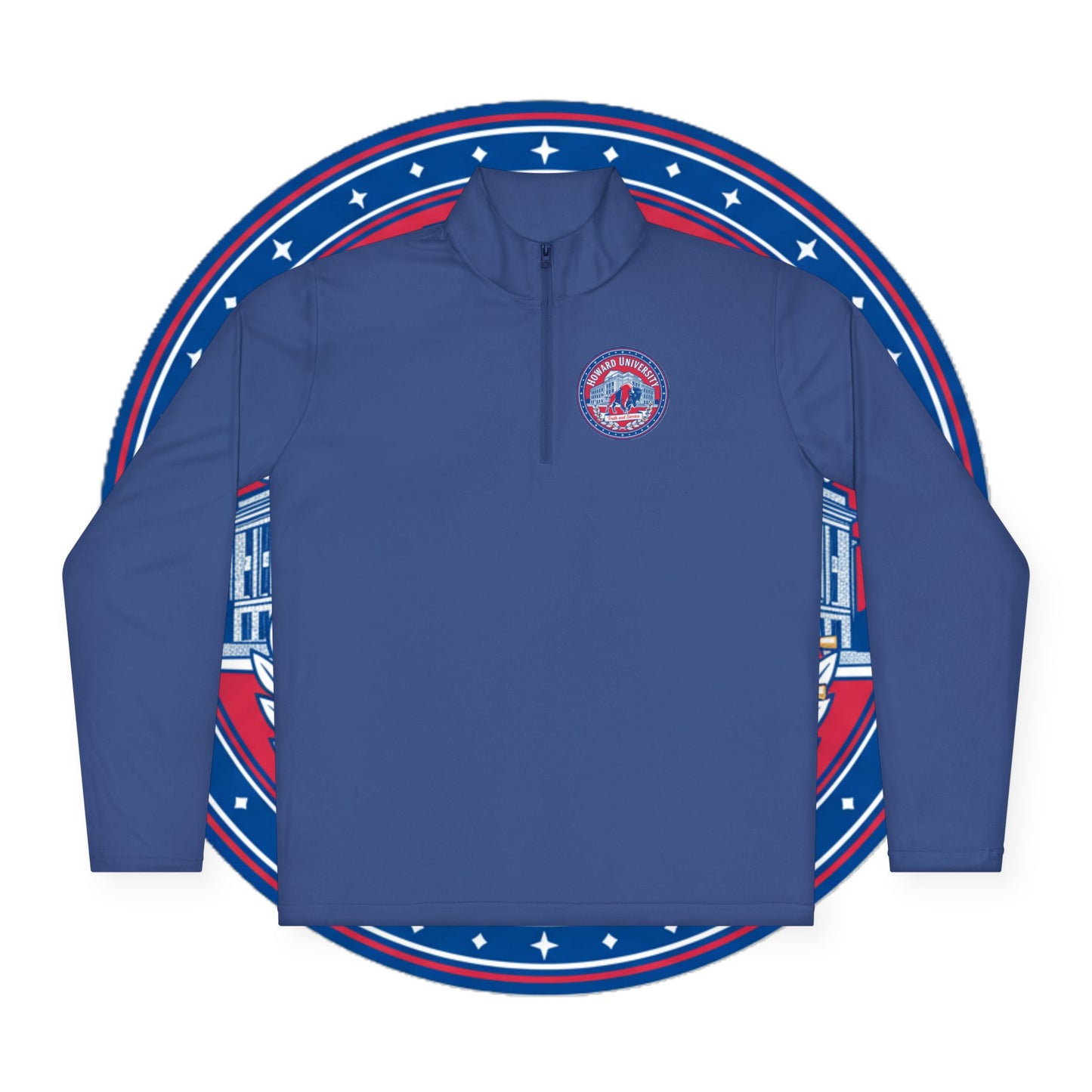 Howard University Legacy Unisex 1/4 Zip Pullover – Classic Solid Color HBCU Pride Collection/ Truth and Service