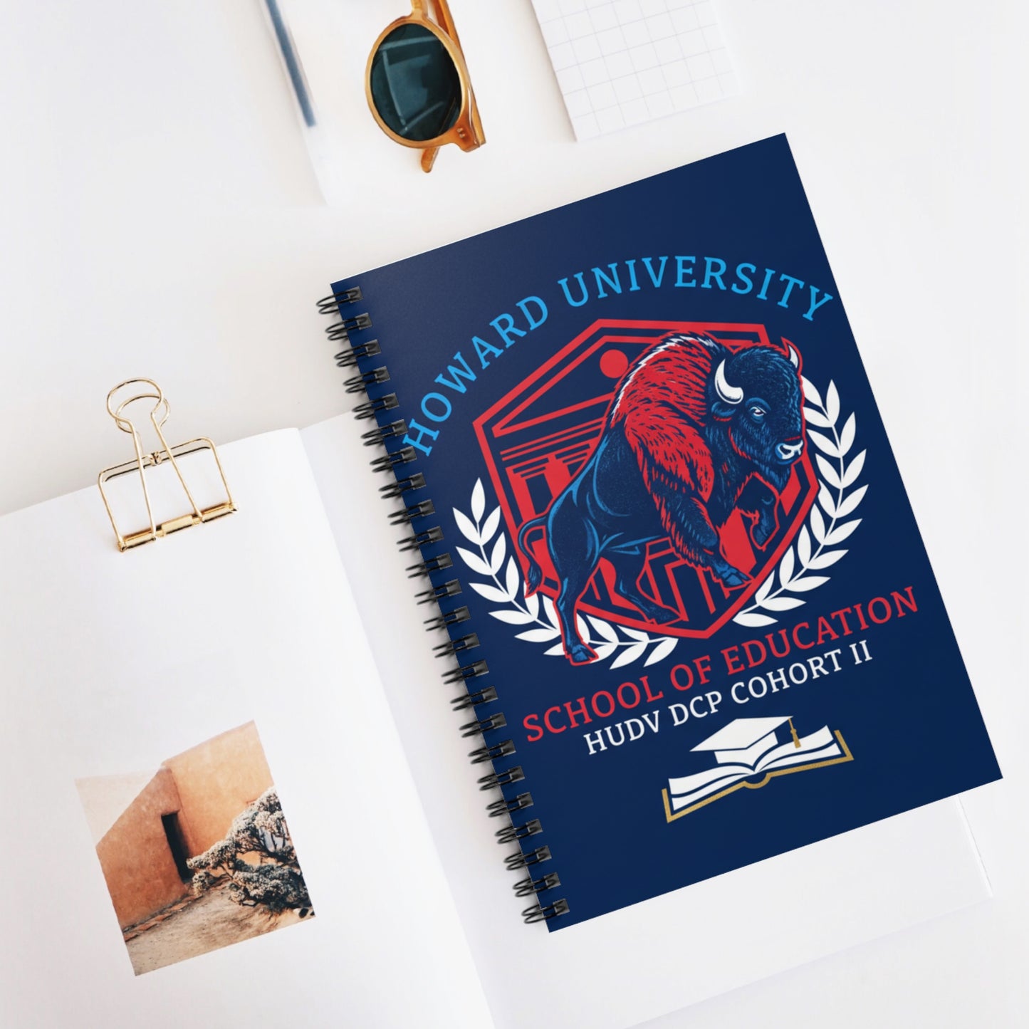 Howard University SOE Cohort 2 Signature Journal Collection/Spiral Notebook - Ruled Line