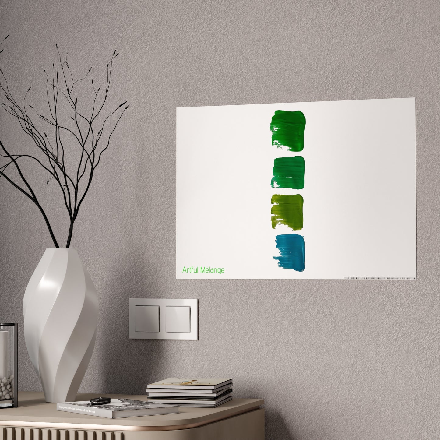Gleaming Acrylic Abstract Poster: A Spectrum of Colorful Elegance