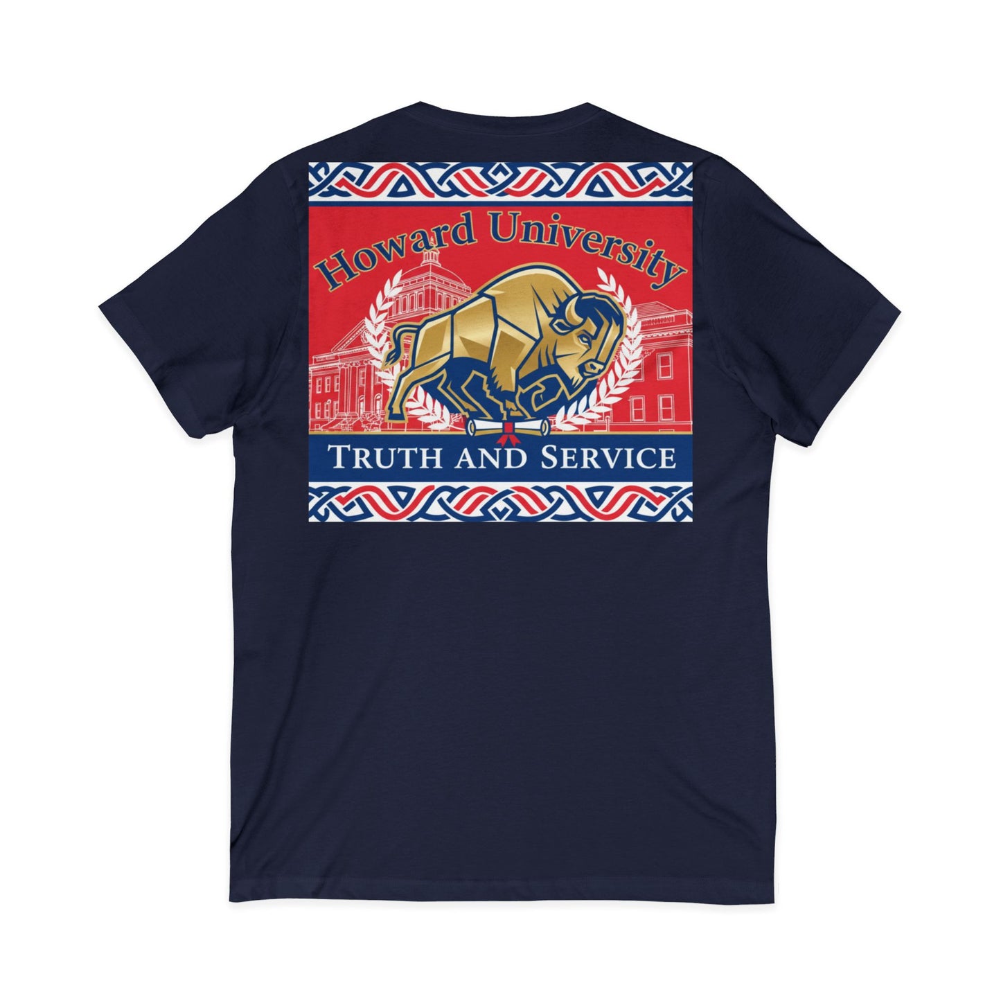 Howard University/ Truth and Service Unisex V-Neck T-Shirt
