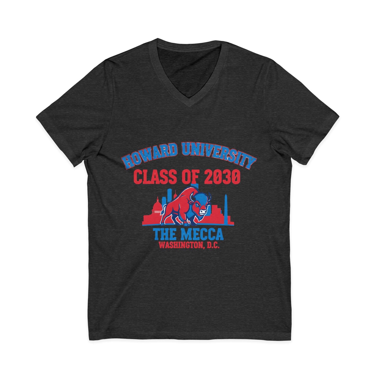 Howard University Class of 2030 Unisex V-Neck T-Shirt | The Mecca Incoming Class Tee