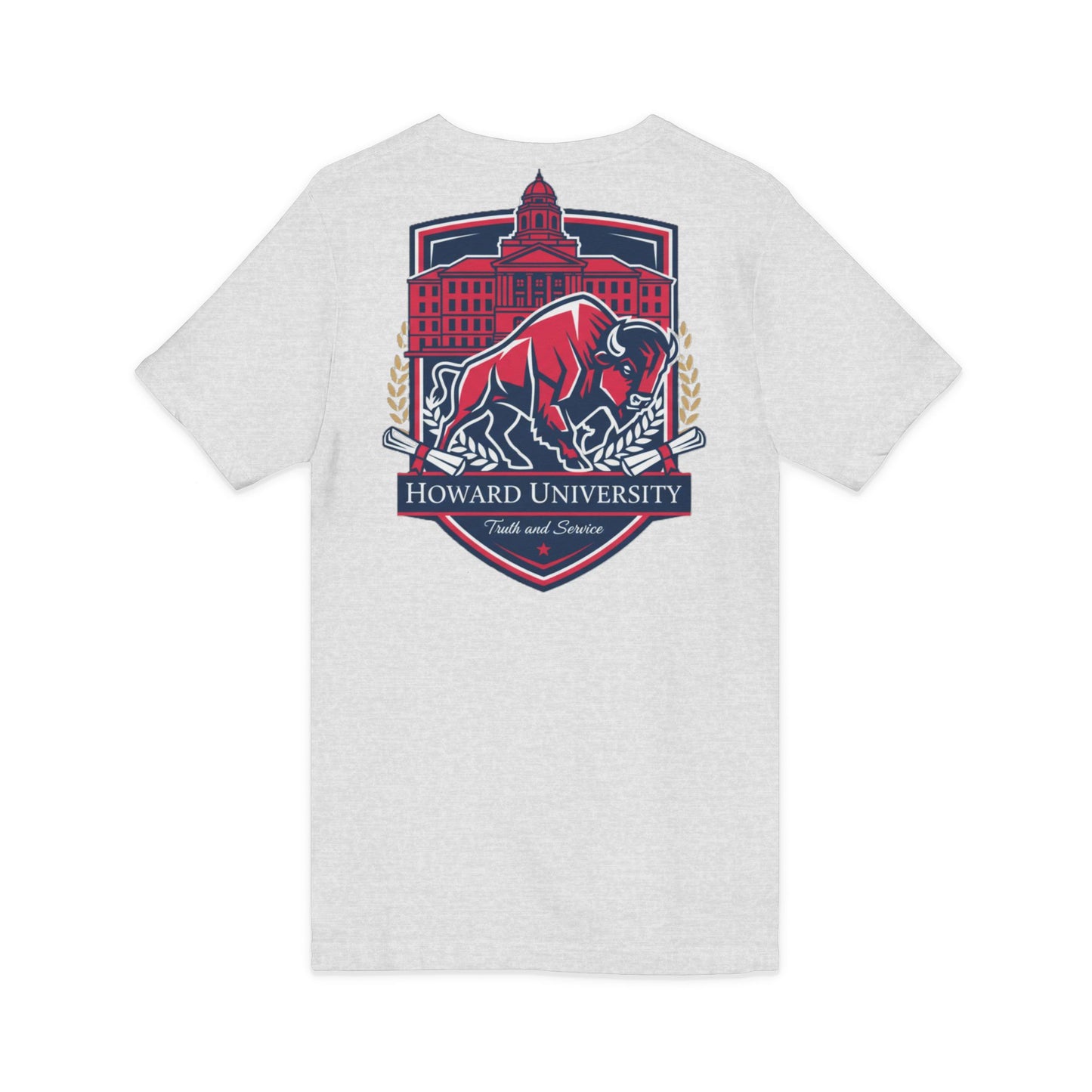 Howard University/ Truth and Service Unisex V-Neck T-Shirt 5