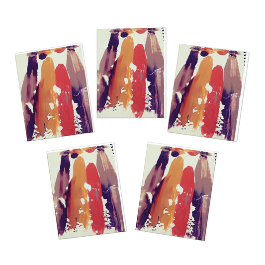 Elegance in Ink:  Abstract Art Note Card Set(5-Pack)