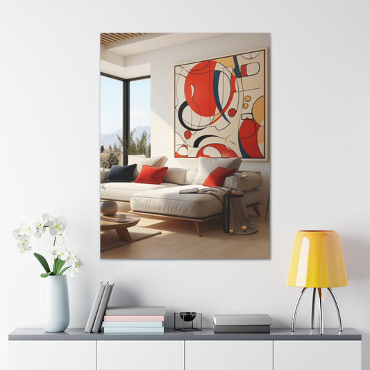 Crimson Elegance: A Symphony of Sophistication Canvas Print