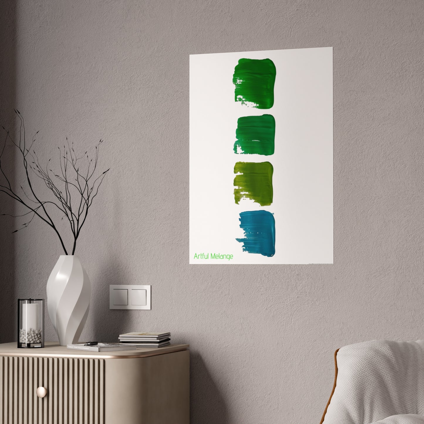 Gleaming Acrylic Abstract Poster: A Spectrum of Colorful Elegance