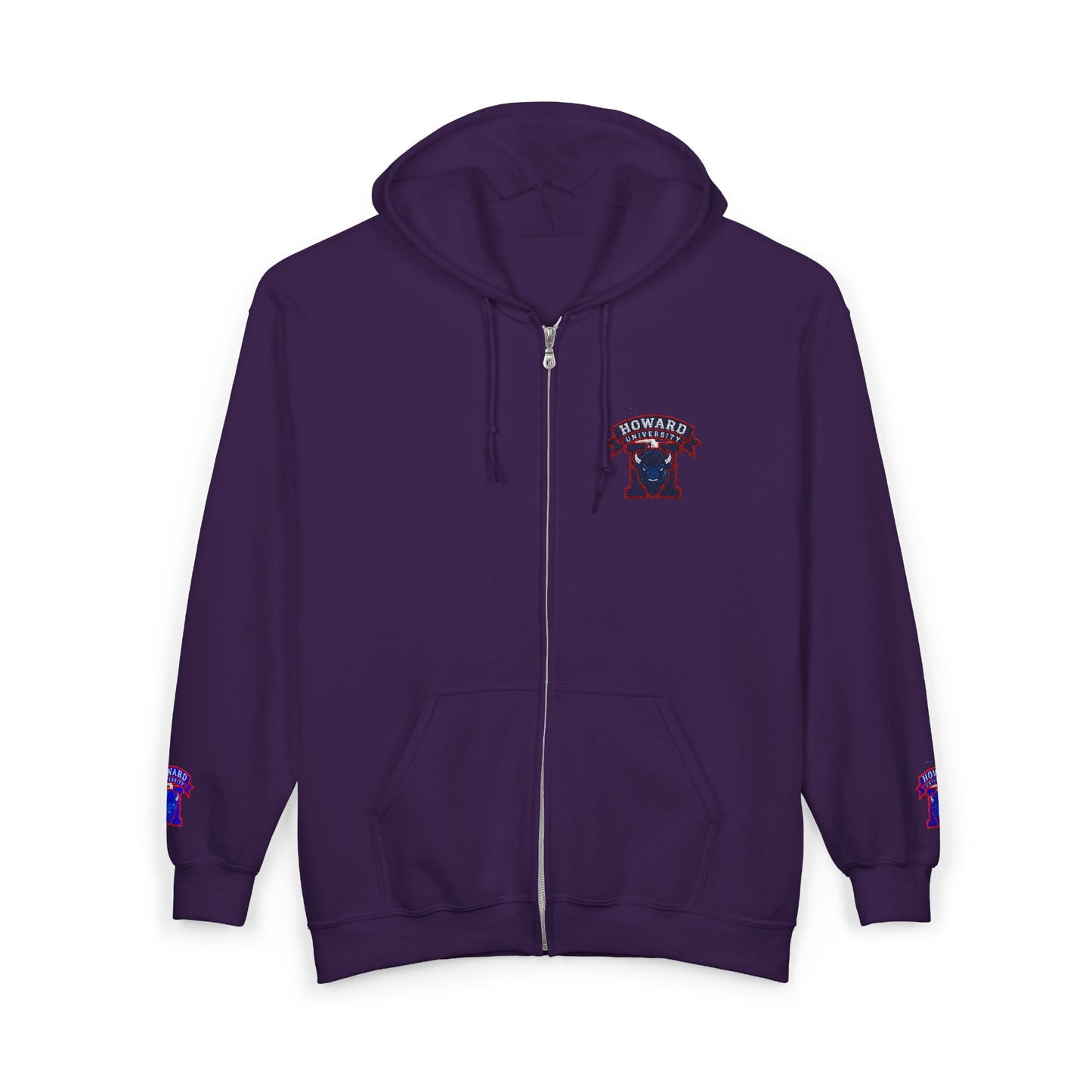 Bison Heritage Embroidered Collection: Full-Zip Sweatshirt | Howard-Inspired HBCU Collegiate Jacket