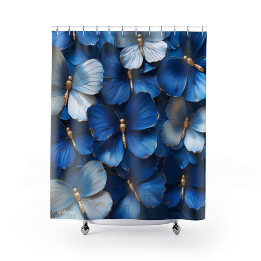 Fluttering Splendor Butterfly Shower Curtains