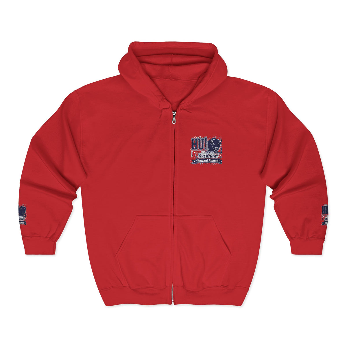 Bison Heritage Embroidered Collection: Full-Zip Sweatshirt | Howard-Inspired HBCU Collegiate Jacket