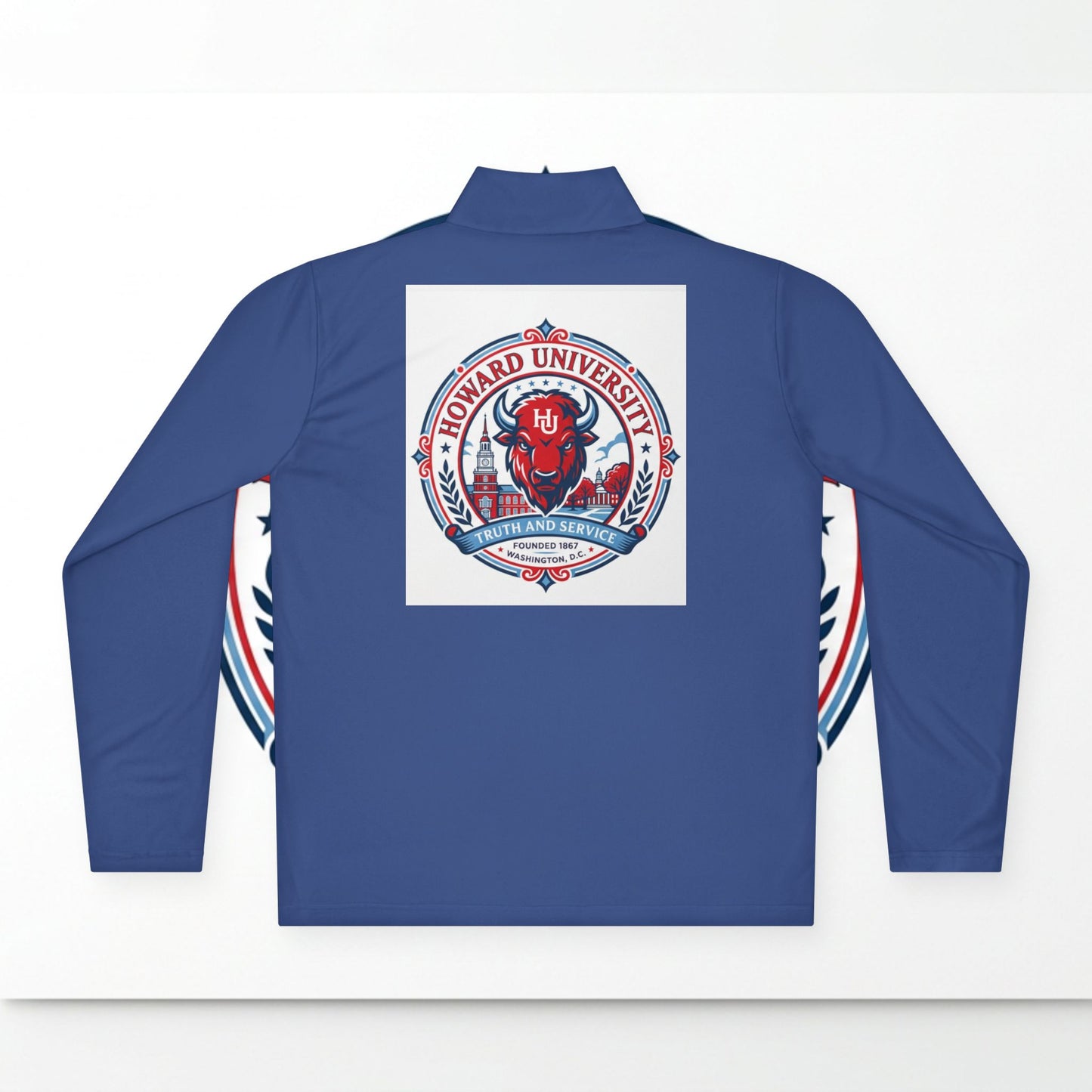 Howard University Legacy Unisex 1/4 Zip Pullover – Classic Solid Color HBCU Pride Collection/ Truth and Service