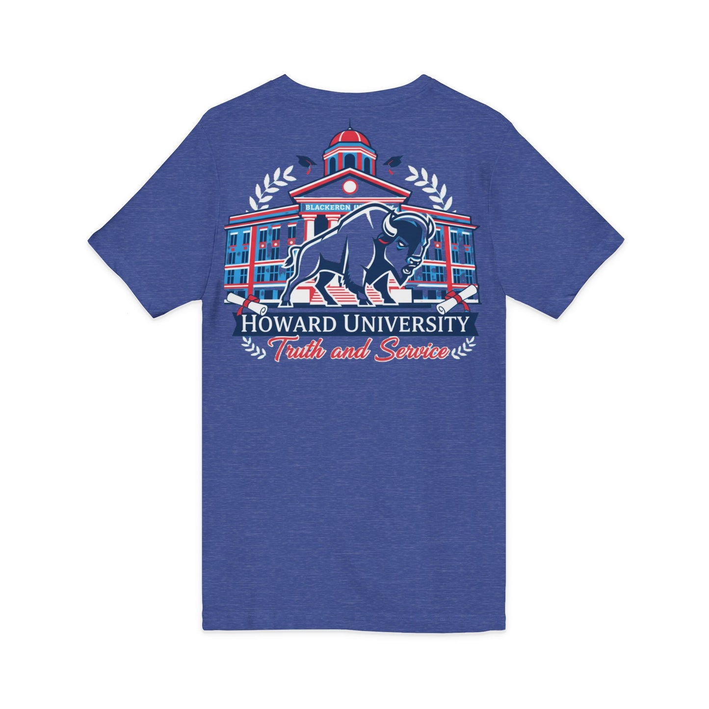 Howard University/ Truth and Service Unisex V-Neck T-Shirt 8